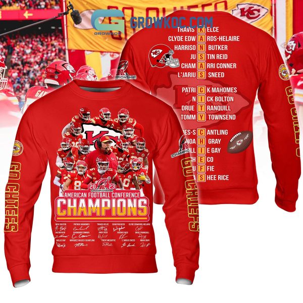 Chiefs AFC 2023 Champions Hoodie T Shirt Sweatshirt