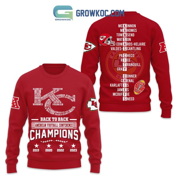 Chiefs Back To Back American Football Conference Champions Hoodie T Shirt Sweatshirt