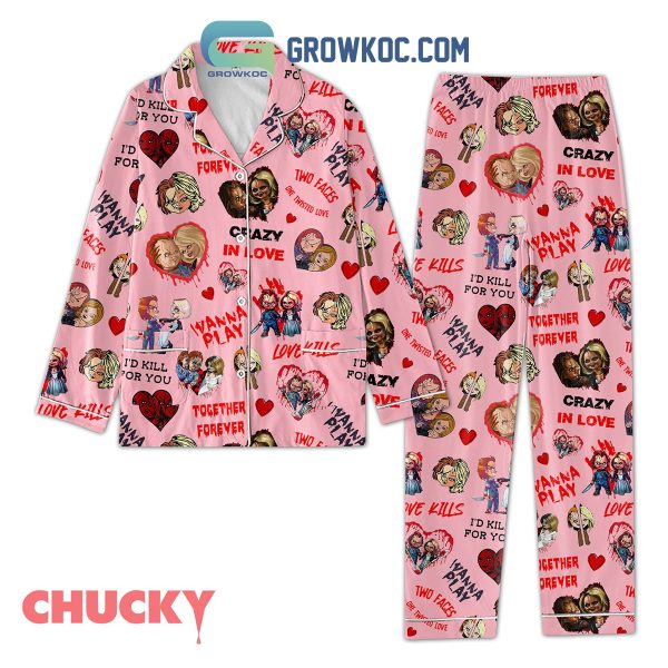 Chucky I Wanna Play Valentine Polyester Pajamas Set