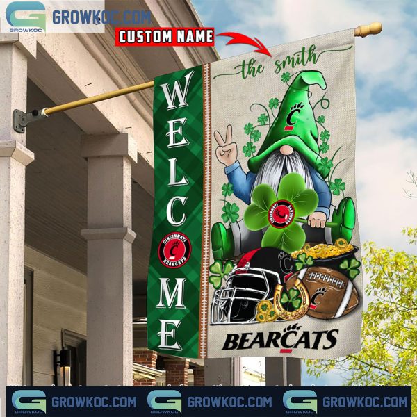 Cincinnati Bearcats St. Patrick’s Day Shamrock Personalized Garden Flag
