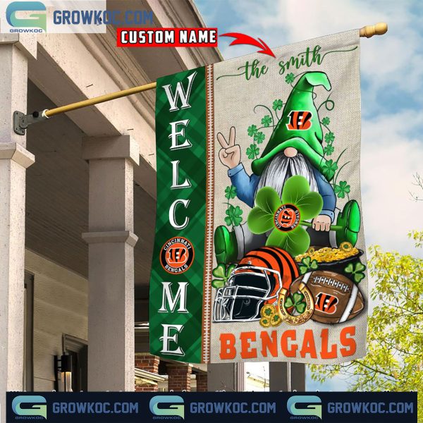 Cincinnati Bengals St. Patrick’s Day Shamrock Personalized Garden Flag