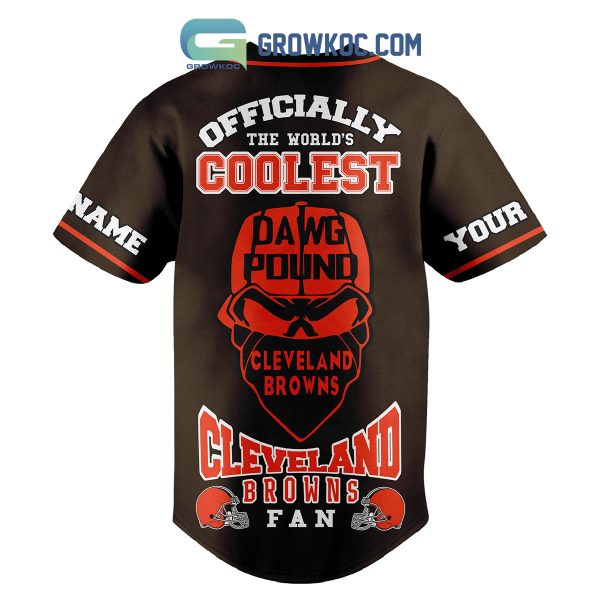 Cleveland Browns Dawg Proud Fan Personalized Baseball Jersey