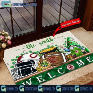 Colgate Raiders St. Patrick’s Day Shamrock Personalized Doormat