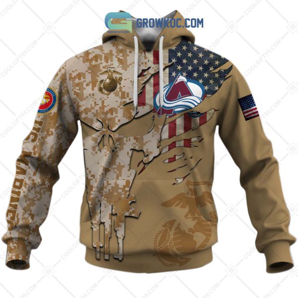 Colorado Avalanche Marine Corps Personalized Hoodie Shirts