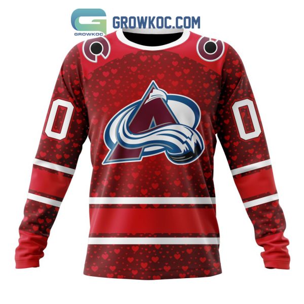 Colorado Avalanche Valentines Day Fan Hoodie Shirts
