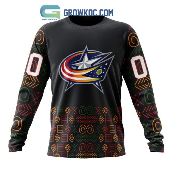 Columbus Blue Jackets Black History Month Personalized Hoodie Shirts