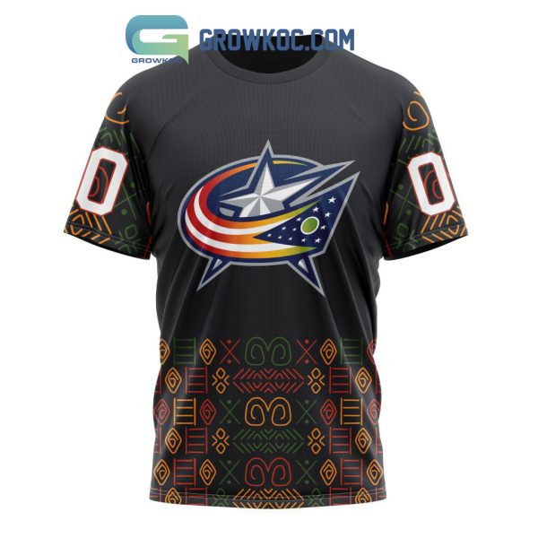 Columbus Blue Jackets Black History Month Personalized Hoodie Shirts