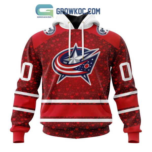 Columbus Blue Jackets Valentines Day Fan Hoodie Shirts