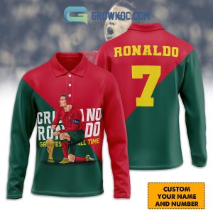 Cristiano Ronaldo Fan Long Sleeve Polo Shirts