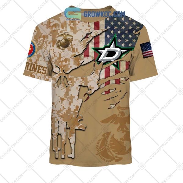 Dallas Stars Marine Corps Personalized Hoodie Shirts