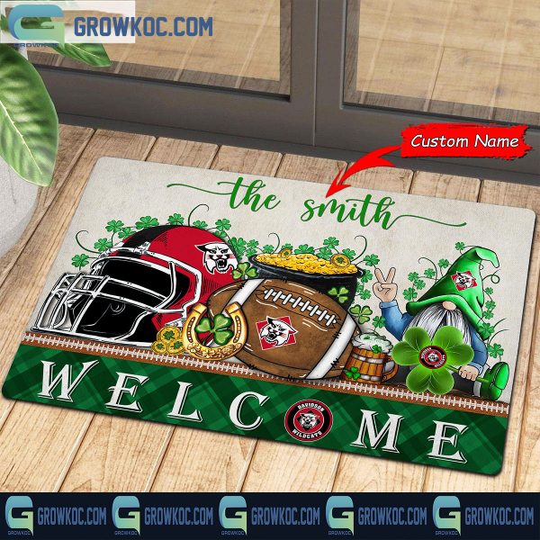 Davidson Wildcats St. Patrick’s Day Shamrock Personalized Doormat