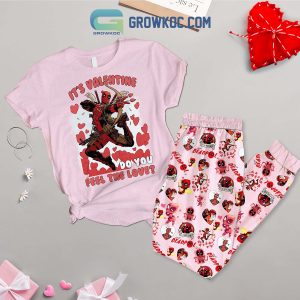 Deadpool Valentine Fleece Pajamas Set