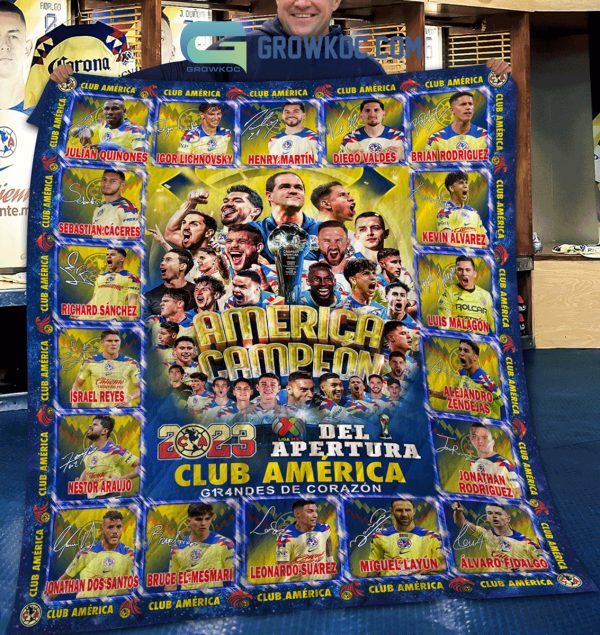 Del Apertura Club America 2023 Collection Fleece Blanket Quilt