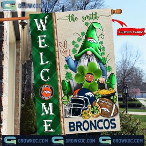 Denver Broncos St. Patrick’s Day Shamrock Personalized Garden Flag