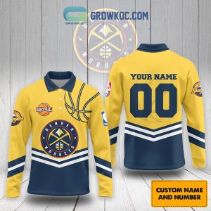 Denver Nuggets Personalized Long Sleeve Polo Shirt
