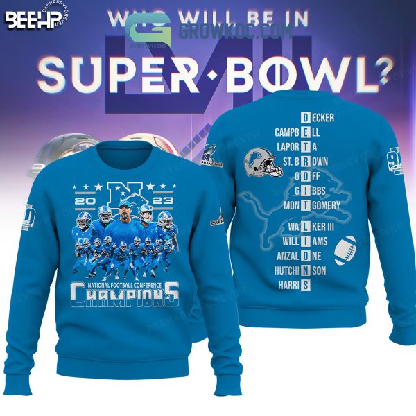 Detroit Lions 2023 NFC Champions Hoodie T Shirt