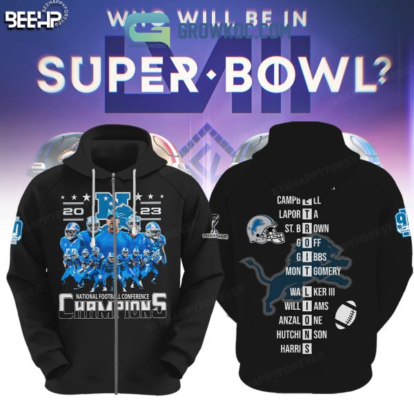 Detroit Lions 2023 NFC Champions Hoodie T Shirt