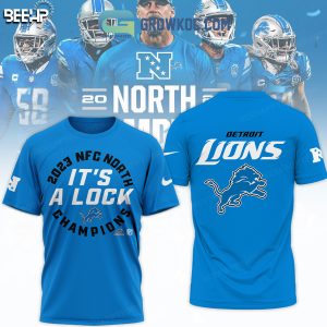 Detroit Lions 2023 NFC North Champions It’s A Lock Hoodie T Shirt