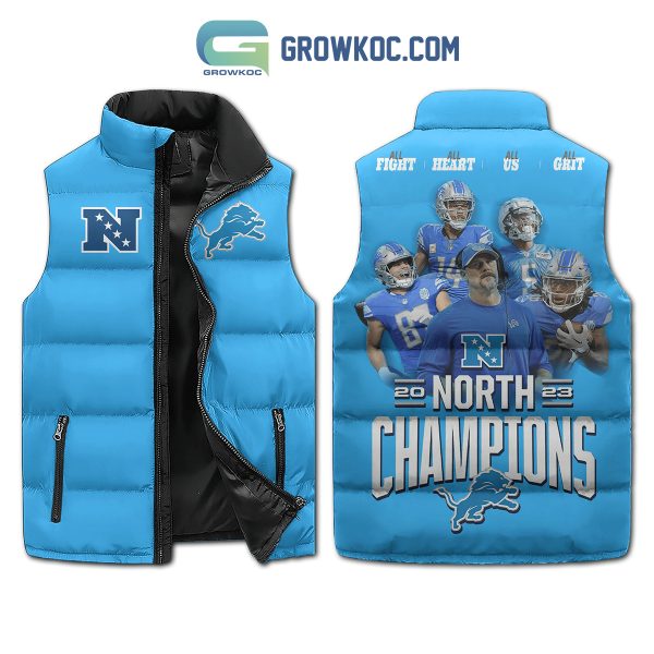 Detroit Lions All Fight All Heart North Champions Sleeveless Puffer Jacket