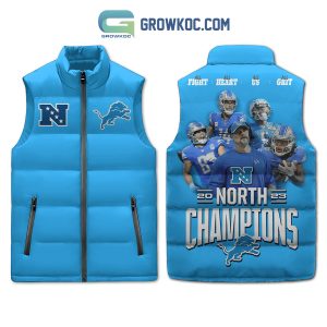 Detroit Lions All Fight All Heart North Champions Sleeveless Puffer Jacket