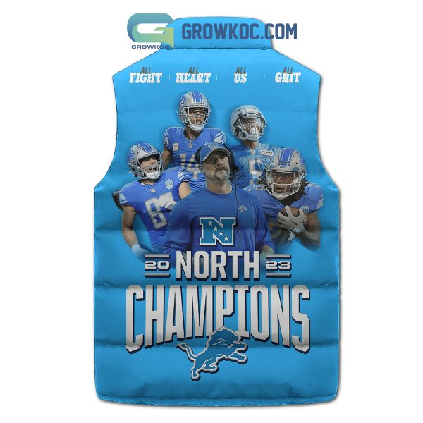 Detroit Lions All Fight All Heart North Champions Sleeveless Puffer Jacket