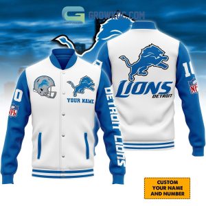 Detroit Lions Dream Team Personalized Baseball Jacket