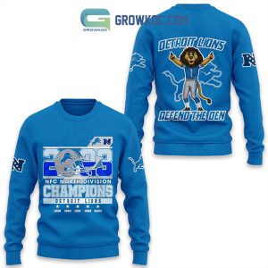 Detroit Lions NFC North Champs 2023 The Den Blue Hoodie Shirts