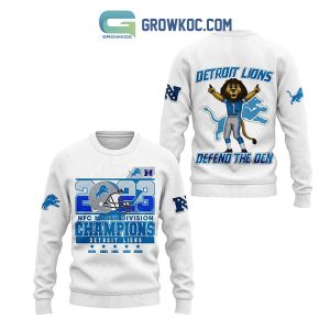 Detroit Lions NFC North Champs 2023 The Den Hoodie Shirts White