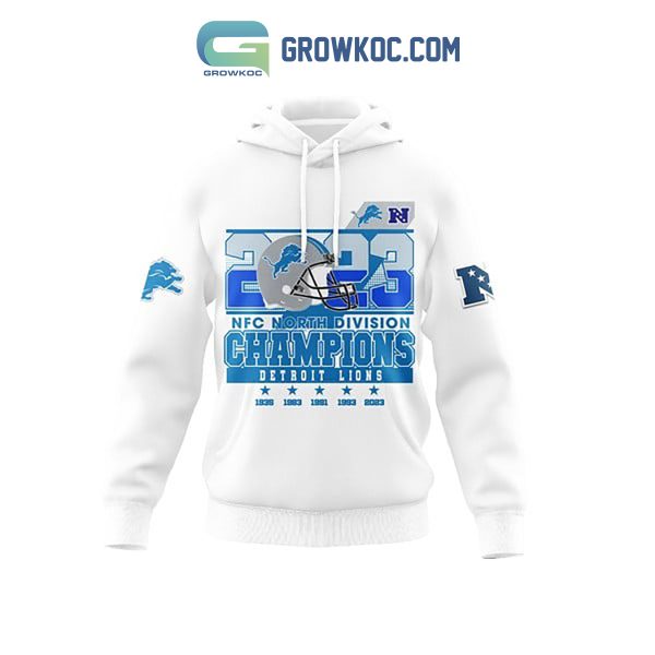 Detroit Lions NFC North Champs 2023 The Den Hoodie Shirts White