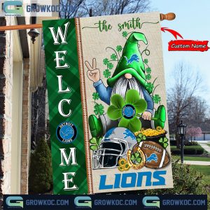 Detroit Lions St. Patrick’s Day Shamrock Personalized Garden Flag