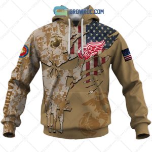 Detroit Red Wings Marine Corps Personalized Hoodie Shirts