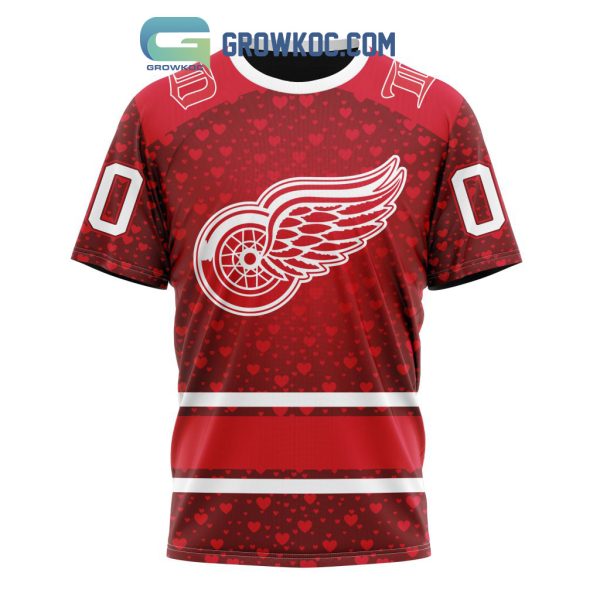 Detroit Red Wings Valentines Day Fan Hoodie Shirts