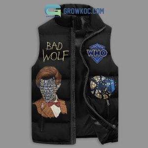 Doctor Who Bad Wolf Sleeveless Puffer Jacket