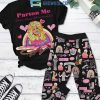 Dolly Parton Me Valentine Pink Fleece Pajamas Set