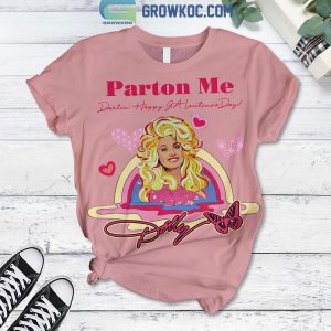 Dolly Parton Me Valentine Pink Fleece Pajamas Set