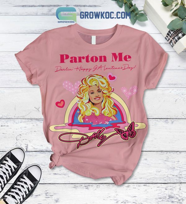 Dolly Parton Me Valentine Pink Fleece Pajamas Set