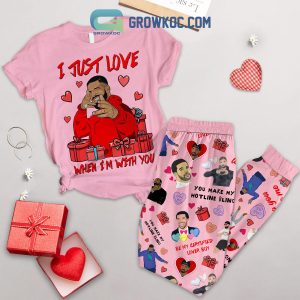 Drake Happy Valentine Fleece Pajamas Set