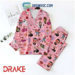 Drake Hotline Valentine Polyester Pajamas Set