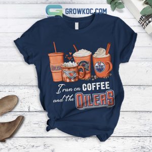 Edmonton Oilers Run On Coffee Fleece Pajamas Set