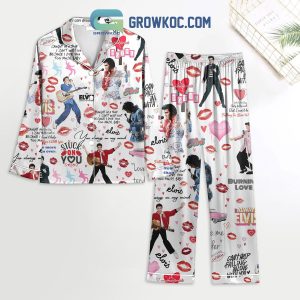 Elvis Presley Burning Love Polyester Pajamas Set