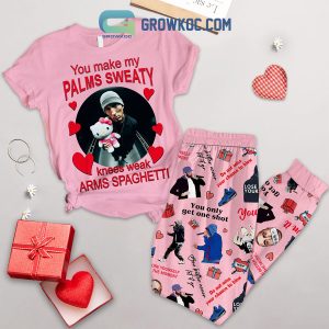Eminem Valentine Love Pink Fleece Pajamas Set