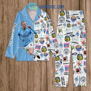 Erling Haaland Manchester City Soccer Polyester Pajamas Set