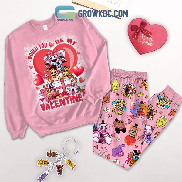 Five Nights At Freddy’s Horror Valentine Fleece Pajamas Set Long Sleeve