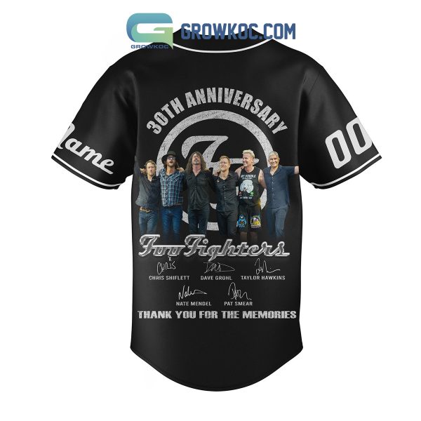 Foo Fighters 30th Anniversary Fan Personalized Baseball Jersey