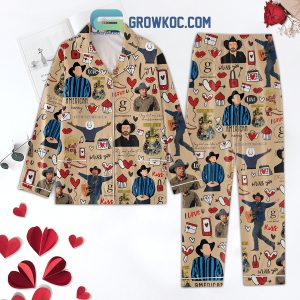 Garth Brooks Miss You Valentine Polyester Pajamas Set