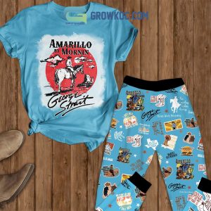 George Strait Music Amarillo By Mornin Fleece Pajamas Set