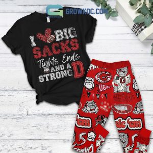 Georgia Bulldogs Love Big Sacks Fleece Pajamas Set
