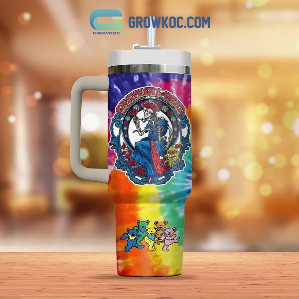 Grateful Dead Bear Rainbow 40oz Tumbler