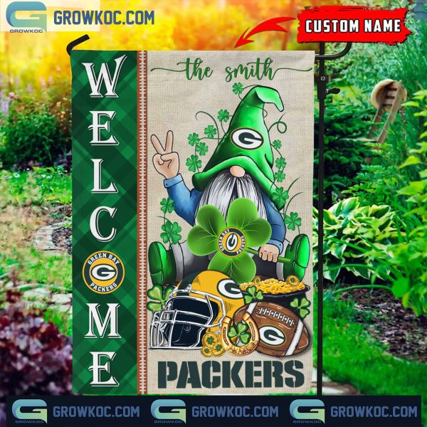 Green Bay Packers St. Patrick’s Day Shamrock Personalized Garden Flag