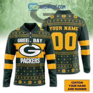 Green Bay Packers Winter Coming Personalized Long Sleeve Polo Shirt